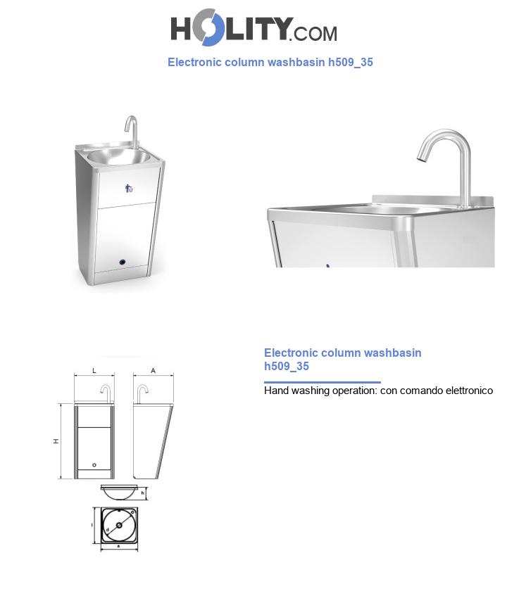 Electronic column washbasin h509_35