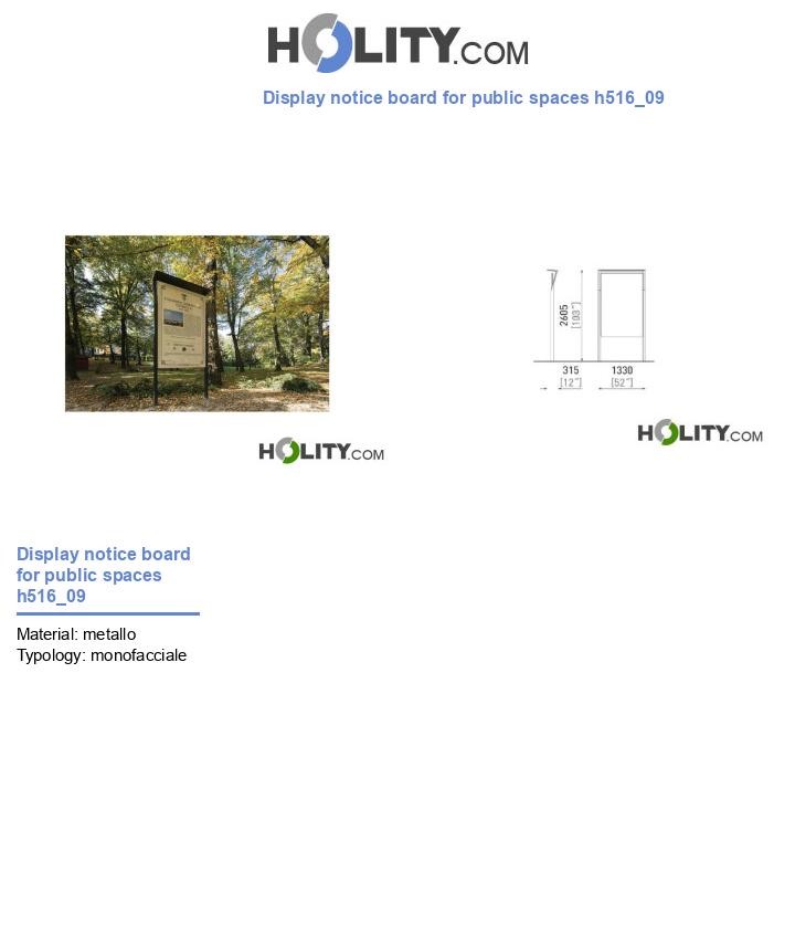 Display notice board for public spaces h516_09