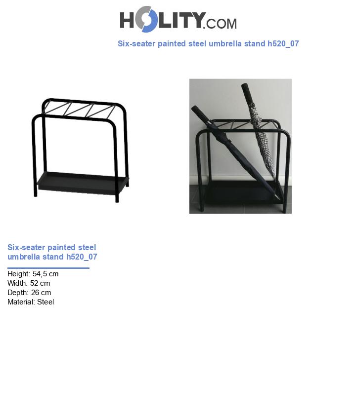 Six-seater painted steel umbrella stand h520_07