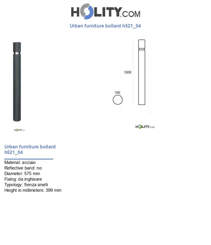 Urban furniture bollard h521_04