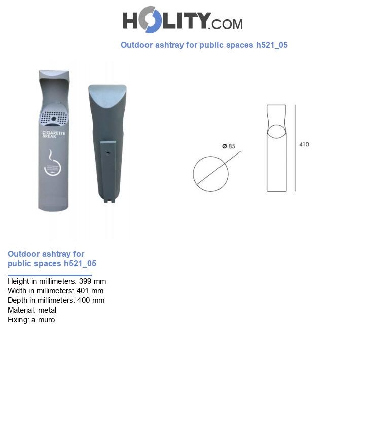 Outdoor ashtray for public spaces h521_05