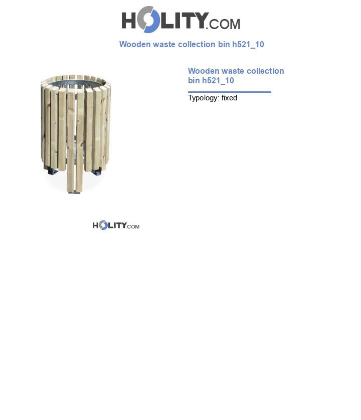 Wooden waste collection bin h521_10