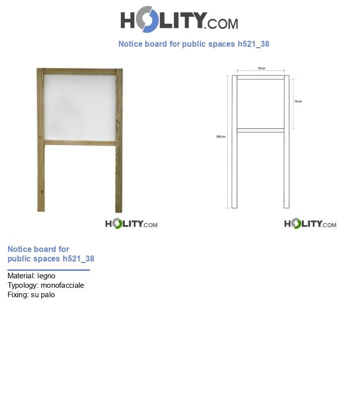 Notice board for public spaces h521_38