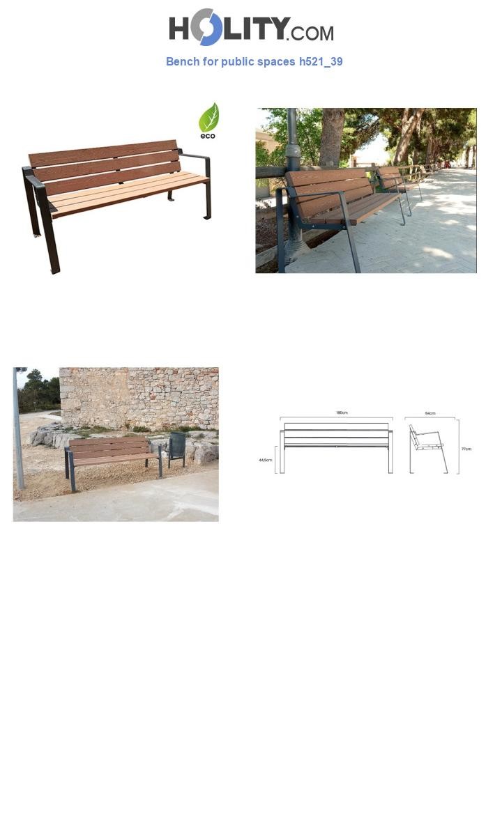 Bench for public spaces h521_39