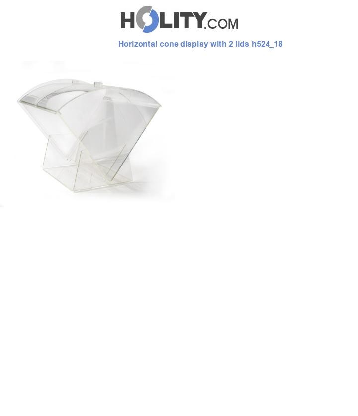 Horizontal cone display with 2 lids h524_18