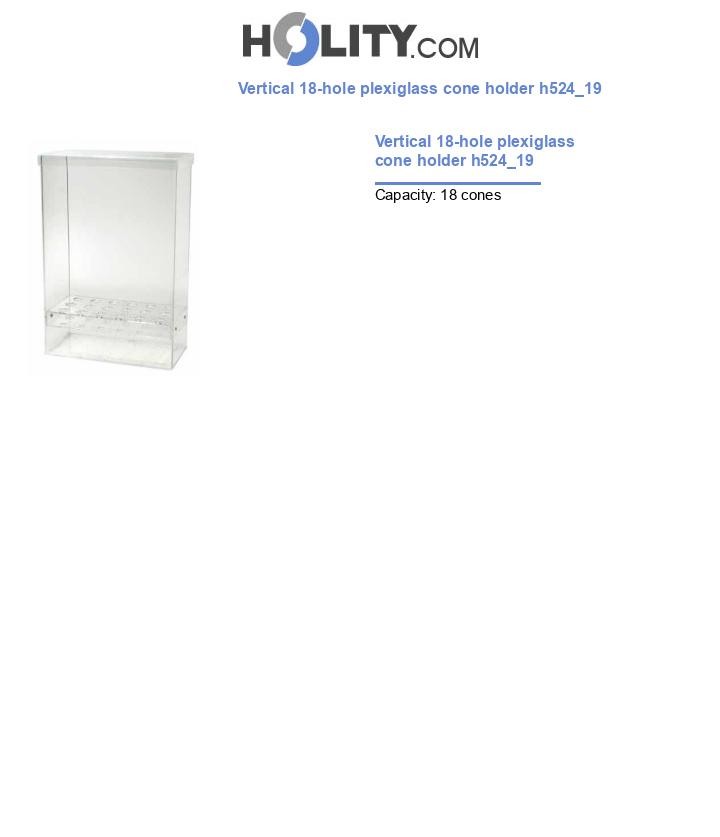 Vertical 18-hole plexiglass cone holder h524_19