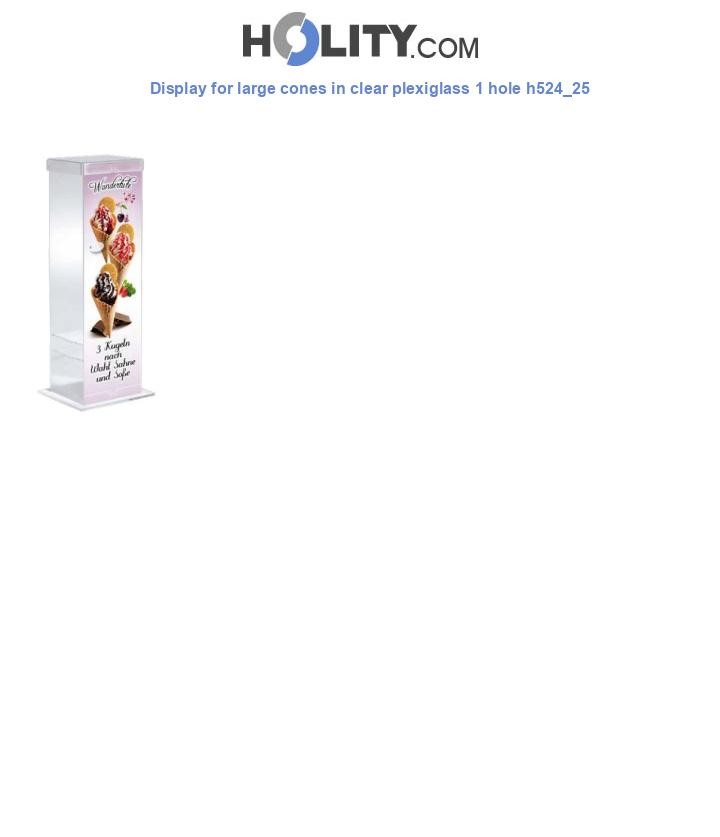 Display for large cones in clear plexiglass 1 hole h524_25