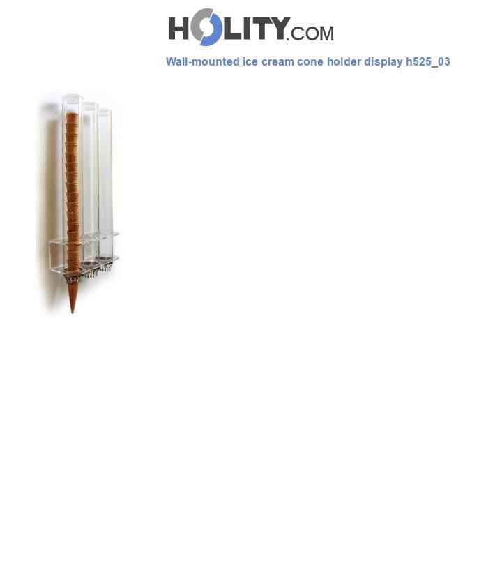 Wall-mounted ice cream cone holder display h525_03