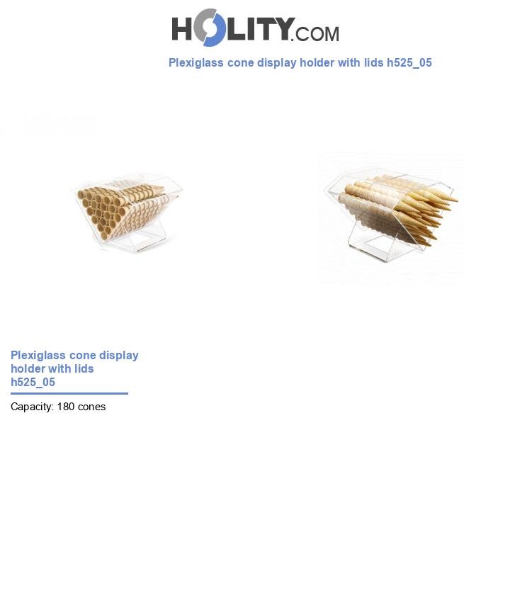 Plexiglass cone display holder with lids h525_05