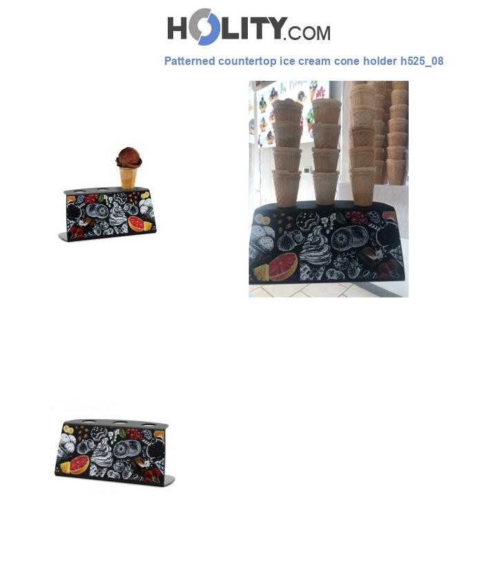 Patterned countertop ice cream cone holder h525_08
