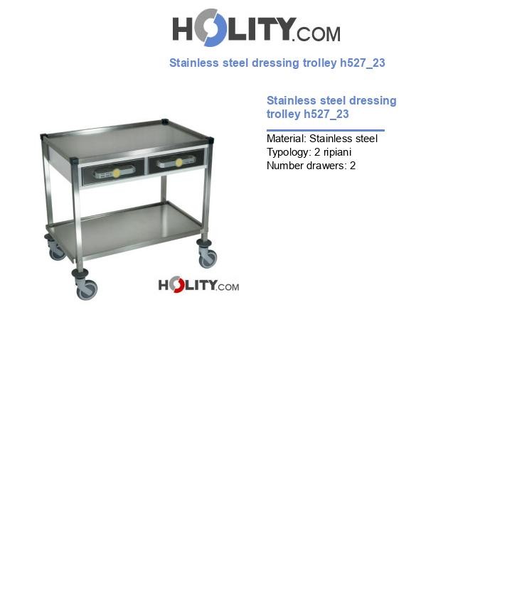 Stainless steel dressing trolley h527_23