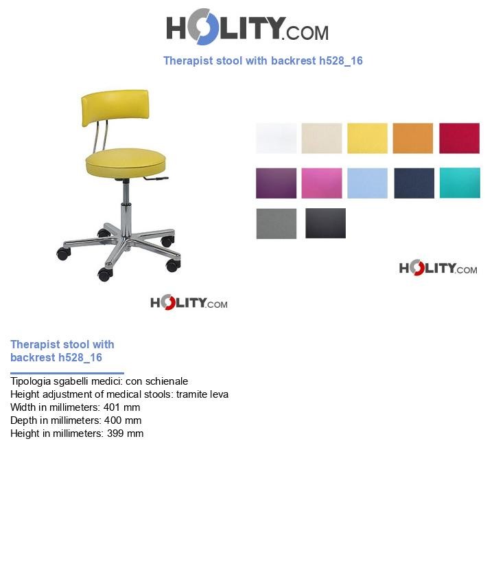 Therapist stool with backrest h528_16