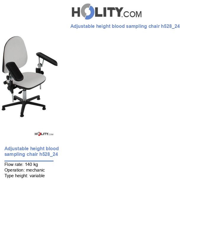 Adjustable height blood sampling chair h528_24