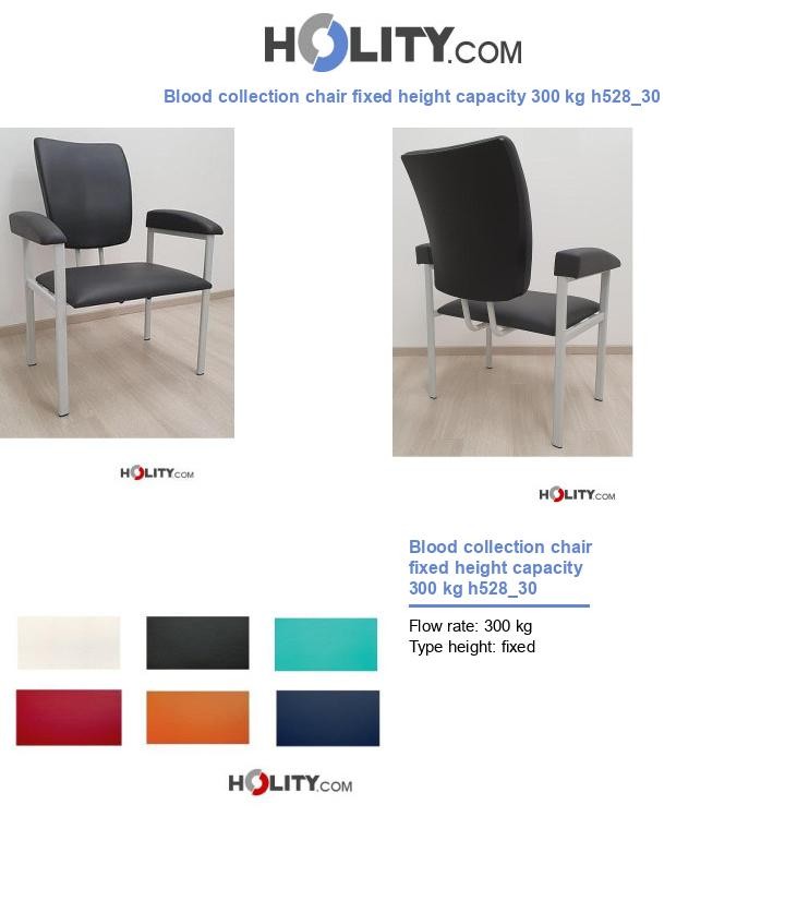 Blood collection chair fixed height capacity 300 kg h528_30