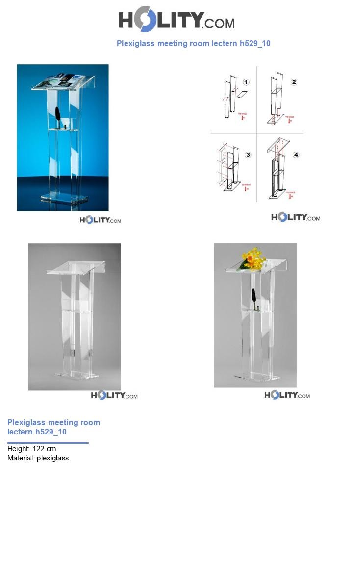 Plexiglass meeting room lectern h529_10