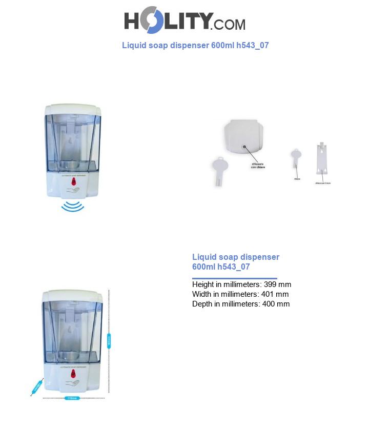 Liquid soap dispenser 600ml h543_07