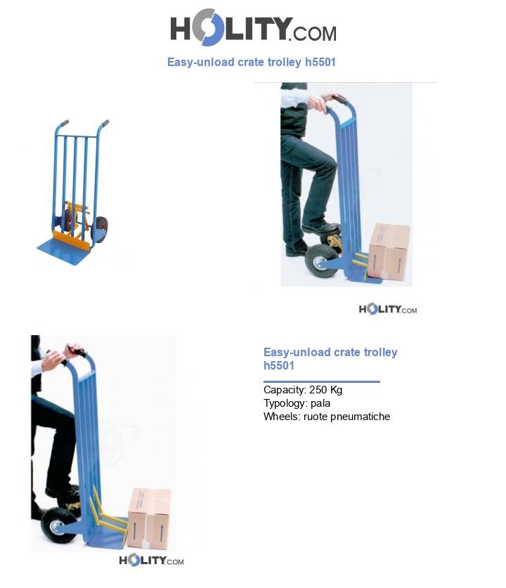 Easy-unload crate trolley h5501