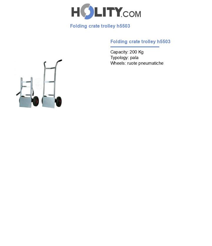 Folding crate trolley h5503