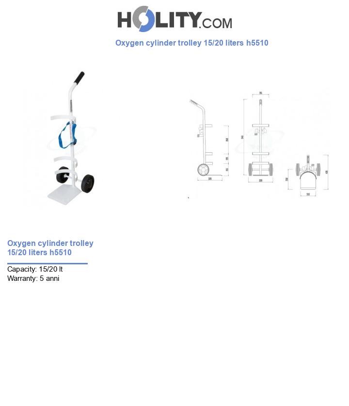 Oxygen cylinder trolley 15/20 liters h5510