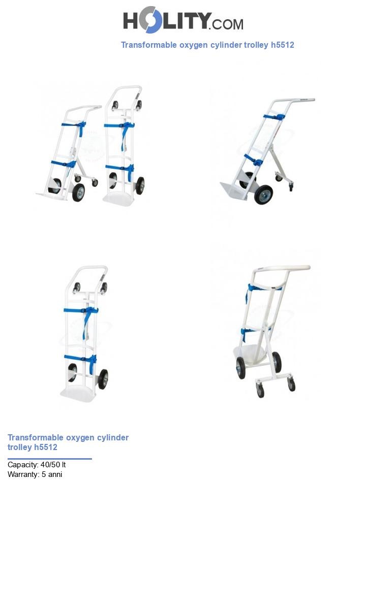 Transformable oxygen cylinder trolley h5512