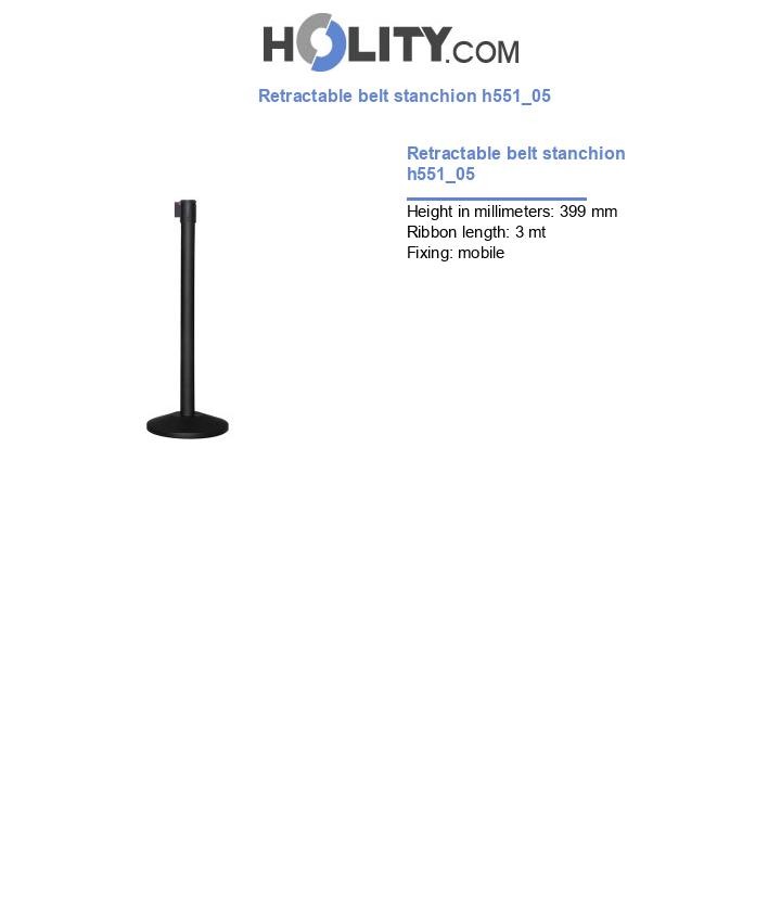 Retractable belt stanchion h551_05