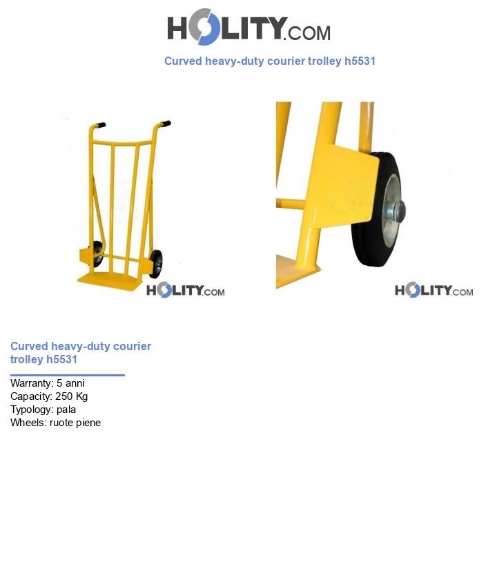 Curved heavy-duty courier trolley h5531