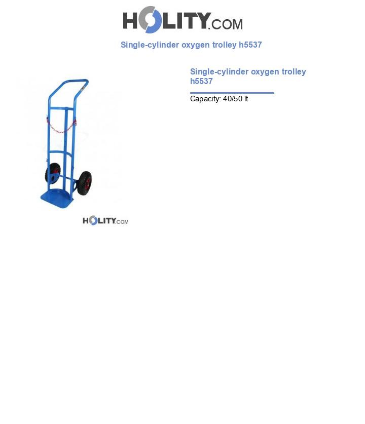 Single-cylinder oxygen trolley h5537