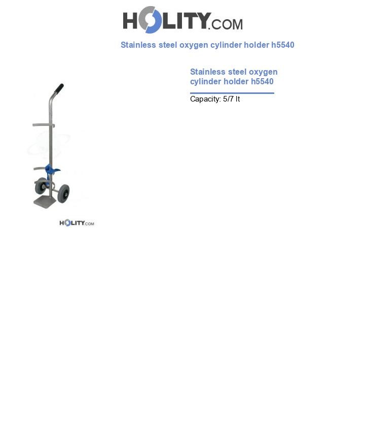 Stainless steel oxygen cylinder holder h5540