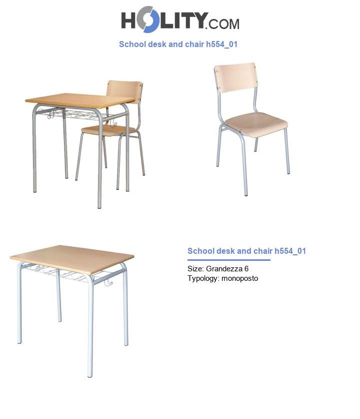 School desk and chair h554_01