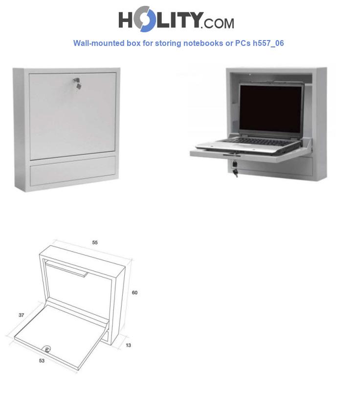 Wall-mounted box for storing notebooks or PCs h557_06