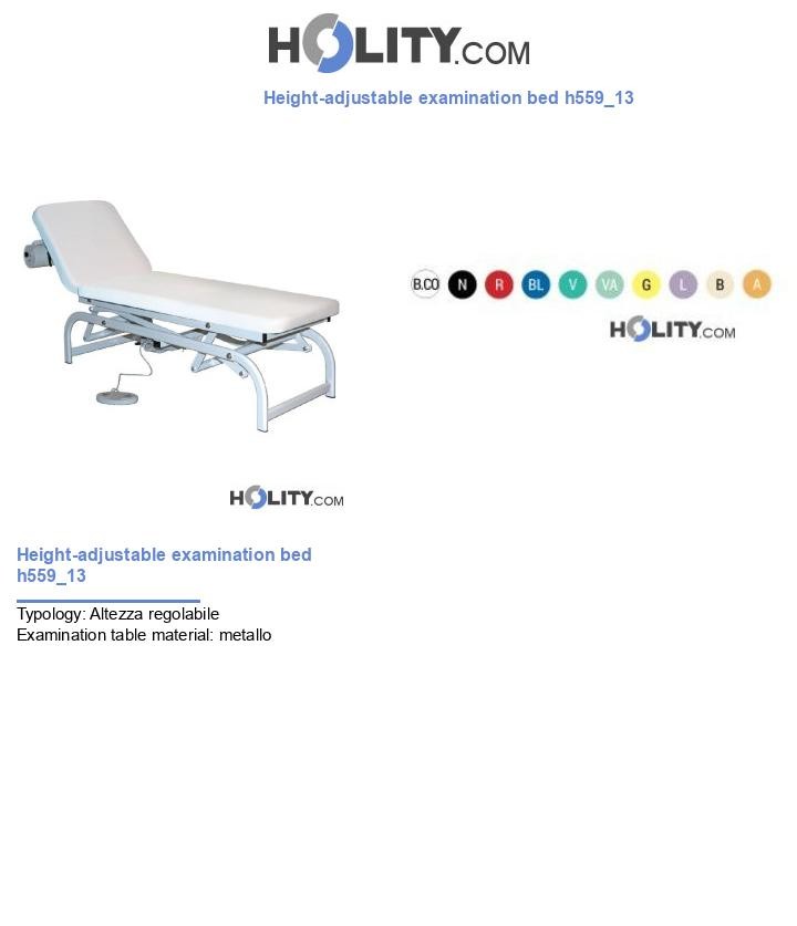 Height-adjustable examination bed h559_13