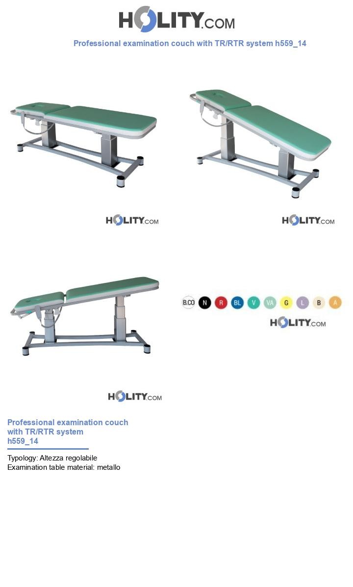 Professional examination couch with TR/RTR system h559_14