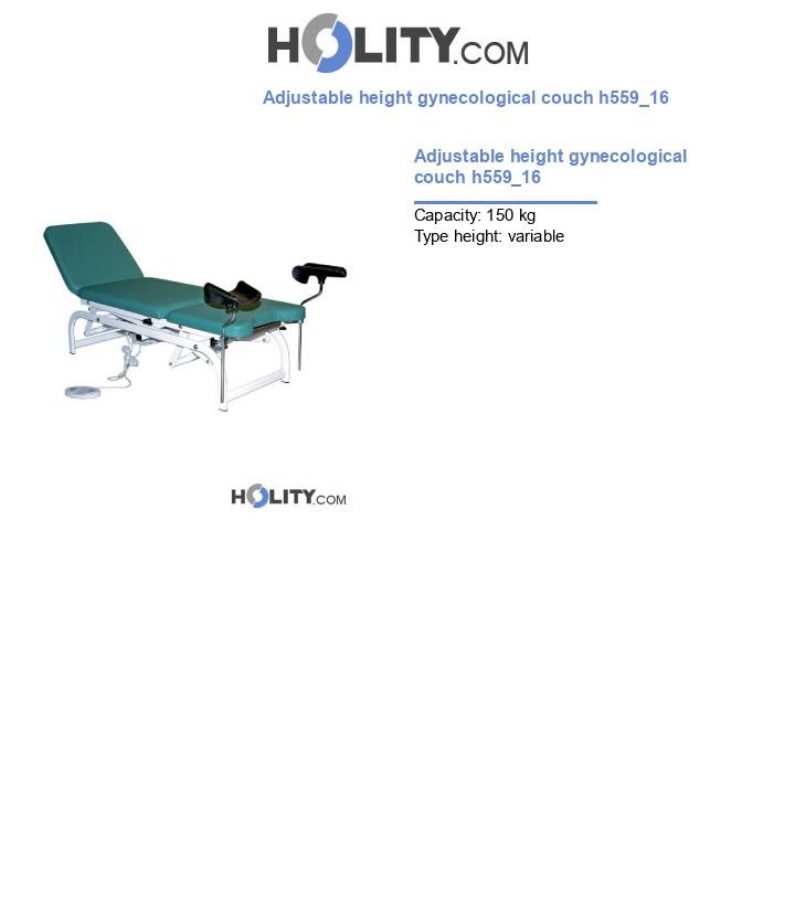 Adjustable height gynecological couch h559_16