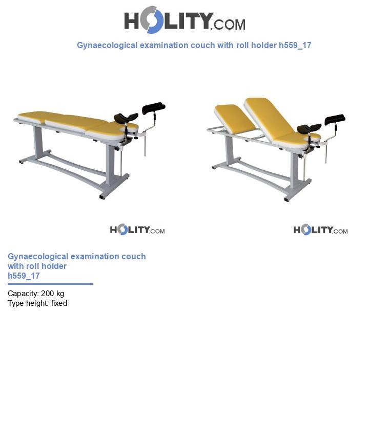 Gynaecological examination couch with roll holder h559_17
