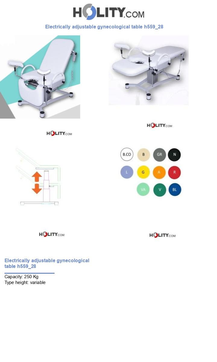 Electrically adjustable gynecological table h559_28