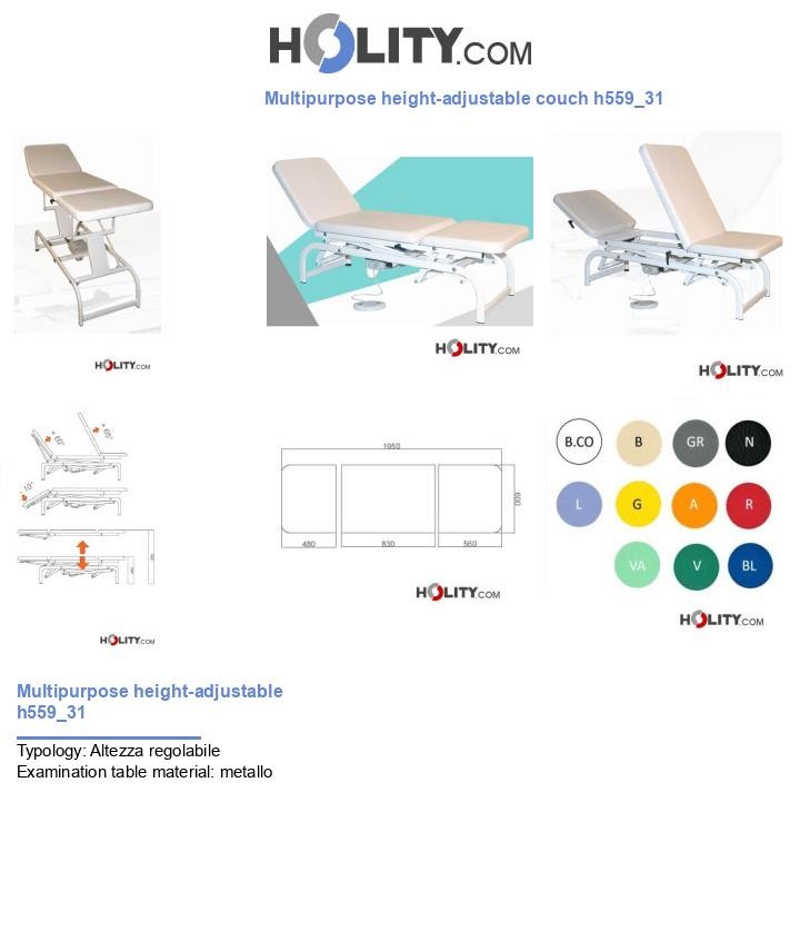 Multipurpose height-adjustable couch h559_31