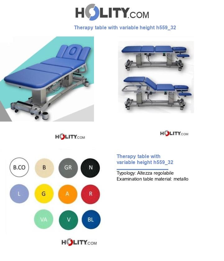 Therapy table with variable height h559_32