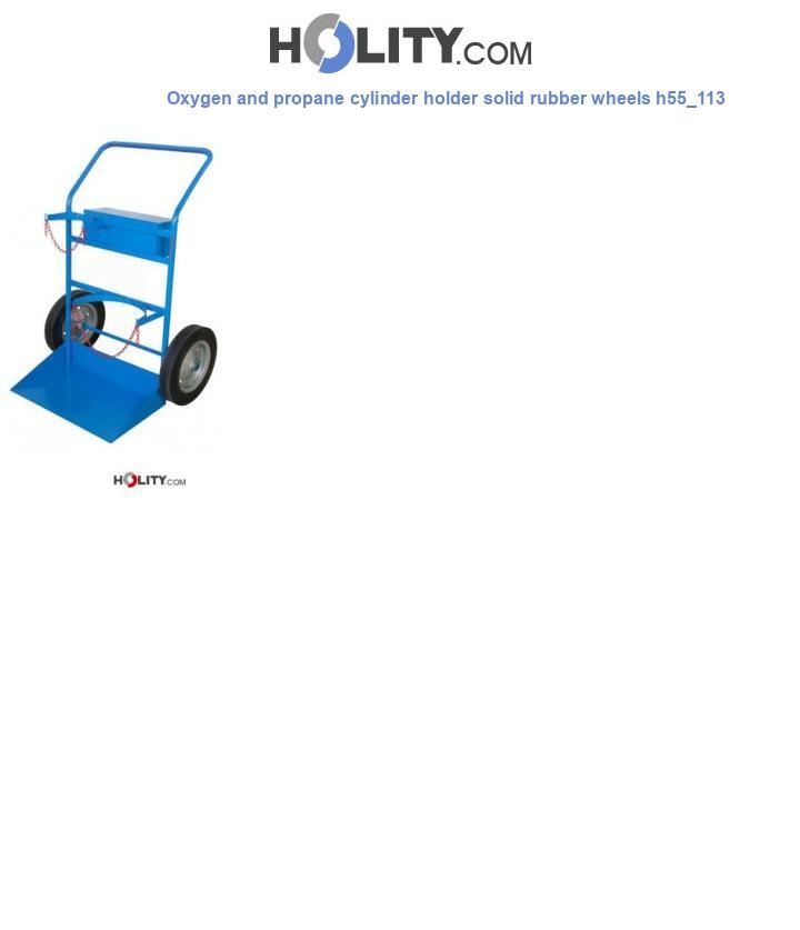 Oxygen and propane cylinder holder solid rubber wheels h55_113