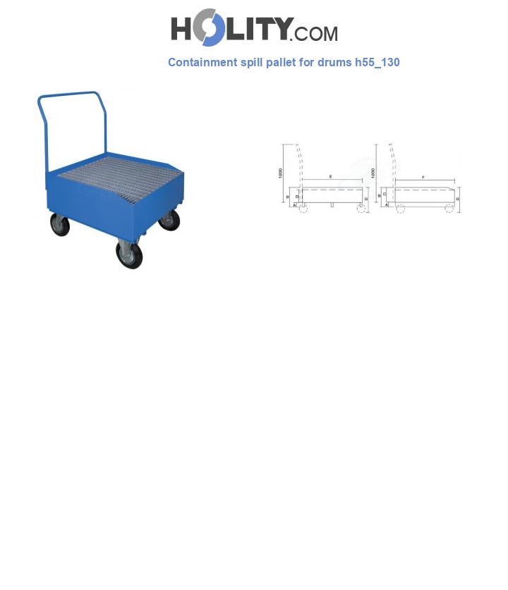 Containment spill pallet for drums h55_130