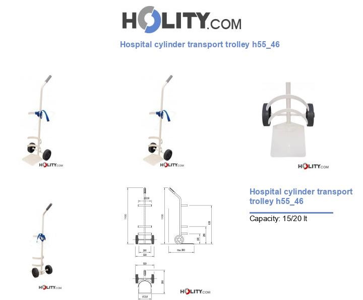 Hospital cylinder transport trolley h55_46
