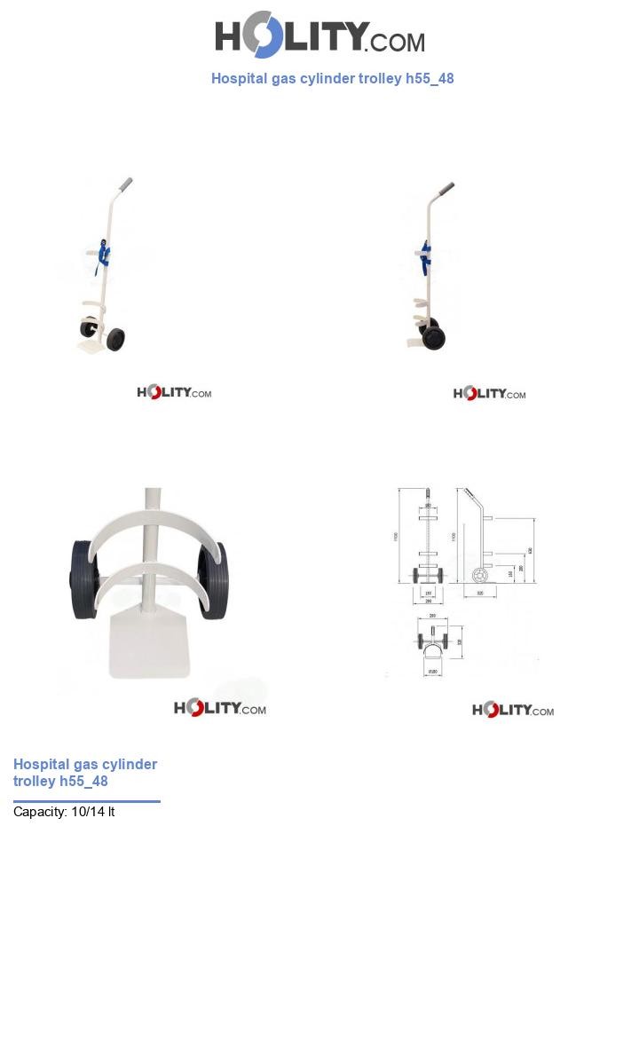 Hospital gas cylinder trolley h55_48
