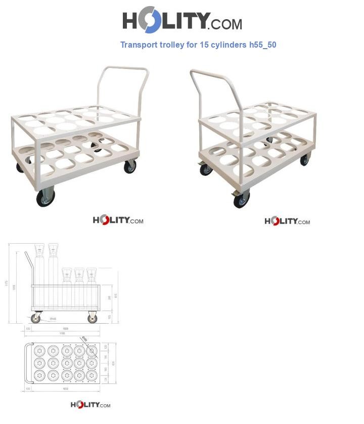 Transport trolley for 15 cylinders h55_50
