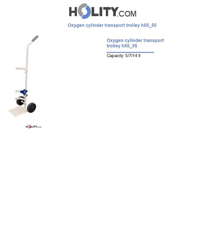 Oxygen cylinder transport trolley h55_55