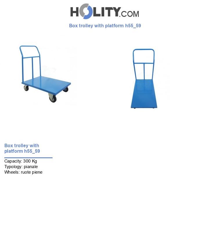 Box trolley with platform h55_59