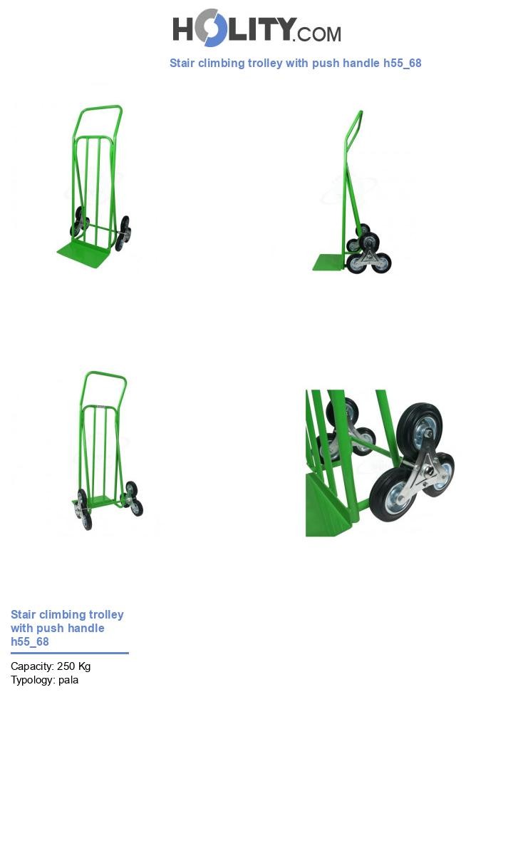 Stair climbing trolley with push handle h55_68