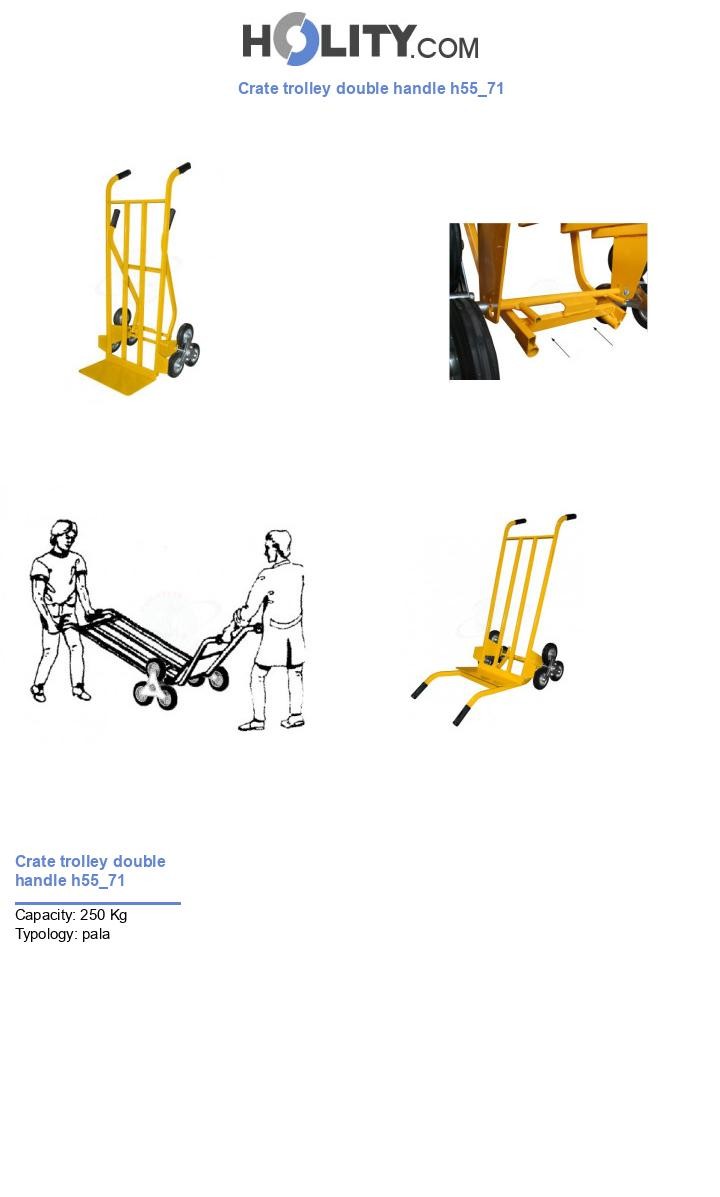 Crate trolley double handle h55_71