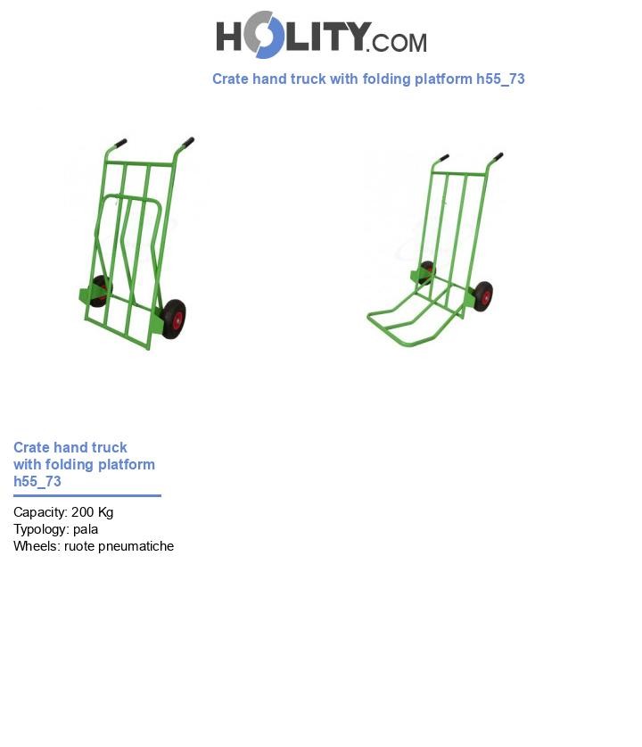 Crate hand truck with folding platform h55_73