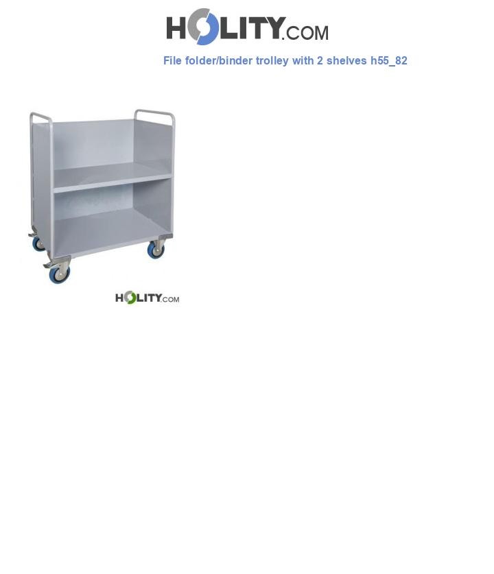 File folder/binder trolley with 2 shelves h55_82