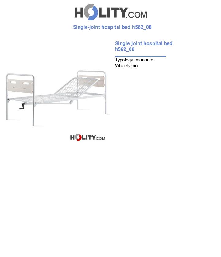 Single-joint hospital bed h562_08