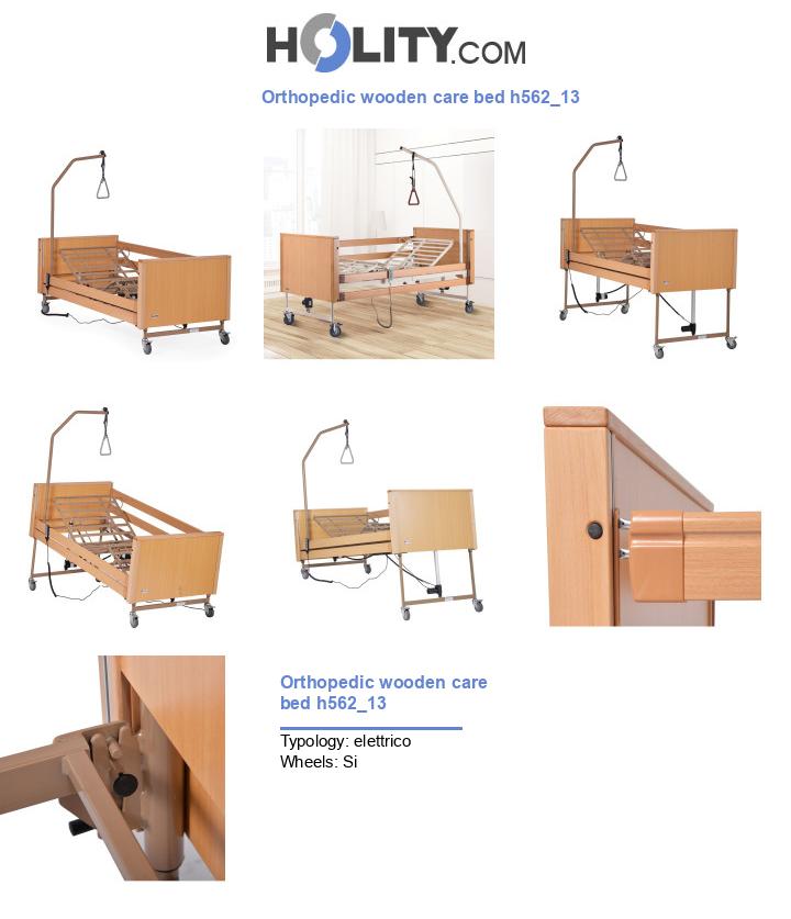 Orthopedic wooden care bed h562_13